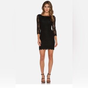 NWT Diane von Furstenberg Zarita Black Lace Dress